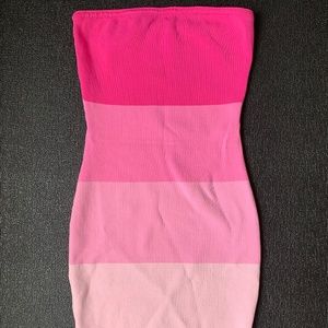Revolve Pink Strapless Bodycon Dress